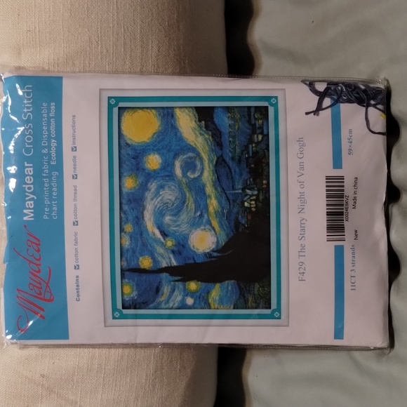 Maydear Van Gogh The Starry Night Cross Stitch Kit New - Picture 5 of 6